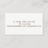 Carte De Visite Élégant professionnel, Faux Gold, Couronne Flamant (Dos)