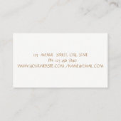 Carte De Visite Élégant professionnel, Faux Gold, White Daisy (Dos)