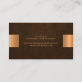 Carte De Visite Elégant professionnel faux or métallique (Dos)