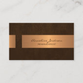 Carte De Visite Elégant professionnel faux or métallique (Devant)