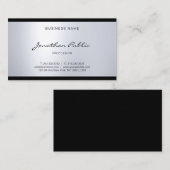 Carte De Visite Élégant professionnel Glam Script à main look arge (Devant / Derrière)