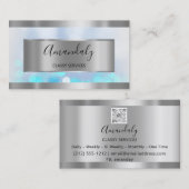 Carte De Visite Élégant professionnel Gold QR Code Logo Argent (Devant / Derrière)