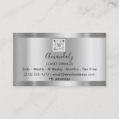 Carte De Visite Élégant professionnel Gold QR Code Logo Argent (Dos)