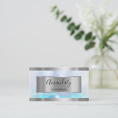 Carte De Visite Élégant professionnel Gold QR Code Logo Argent (Debout devant)