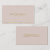 Carte De Visite Élégant professionnel Gold Texte moderne minimalis (Devant / Derrière)