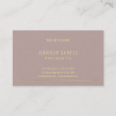 Carte De Visite Élégant professionnel Gold Texte moderne Modèle (Dos)