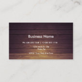 Carte De Visite Élégant professionnel Lap en bois Brown moderne (Dos)