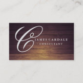 Carte De Visite Élégant professionnel Lap en bois Brown moderne (Devant)