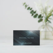 Carte De Visite Élégant professionnel luxe moderne métal brillant (Debout devant)
