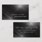 Carte De Visite Élégant professionnel luxe moderne métal brillant (Devant / Derrière)