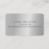 Carte De Visite Élégant professionnel Mandala Silver Confetti Yoga (Dos)