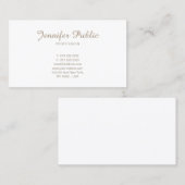 Carte De Visite Élégant Professionnel Minimaliste Moderne Smart (Devant / Derrière)
