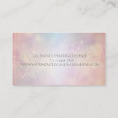 Carte De Visite Élégant professionnel moderne, Bokeh Silver Lotus (Dos)