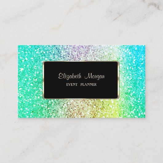 Carte De Visite Élégant professionnel moderne, cadre noir (Devant)