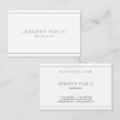 Carte De Visite Élégant Professionnel Moderne Chic Simple Plain Lu (Devant / Derrière)
