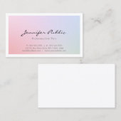 Carte De Visite Élégant professionnel moderne chic sobre tendance (Devant / Derrière)