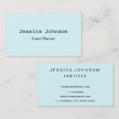 Carte De Visite Élégant professionnel moderne clair cyan clair (Devant / Derrière)