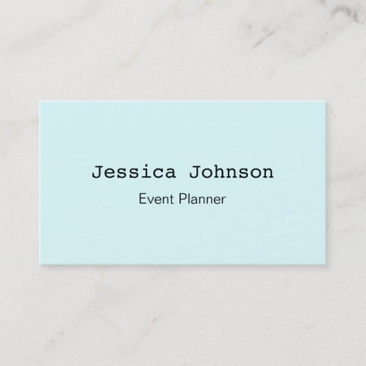 Carte De Visite Élégant professionnel moderne clair cyan clair (Devant)