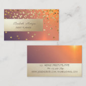 Carte De Visite Élégant professionnel, moderne, Confetti brillant (Devant / Derrière)