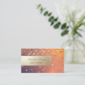 Carte De Visite Élégant professionnel, moderne, Confetti brillant (Debout devant)