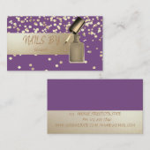 Carte De Visite Élégant professionnel, Moderne, Confetti, Clou pol (Devant / Derrière)