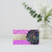 Carte De Visite Élégant professionnel, moderne, Confetti, Mandala (Debout devant)