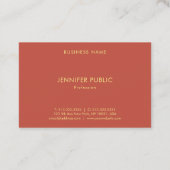 Carte De Visite Élégant professionnel moderne couleurs Premium Soi (Dos)