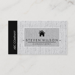 Carte De Visite Élégant professionnel moderne de l'immobilier lin