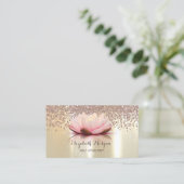 Carte De Visite Élégant professionnel moderne, Diamants, Lotus (Debout devant)