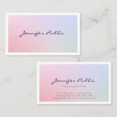 Carte De Visite Élégant professionnel moderne Elite Plain tendance (Devant / Derrière)