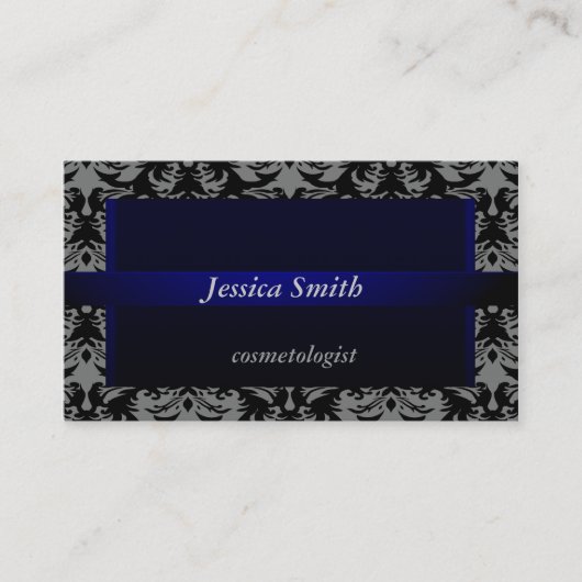 Carte De Visite Élégant professionnel moderne en velours damassé (Devant)