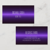 Carte De Visite Élégant professionnel moderne foncé violet (Devant / Derrière)