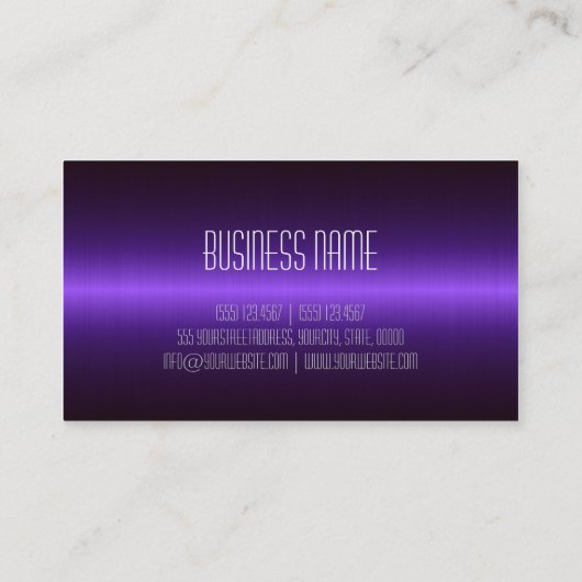 Carte De Visite Élégant professionnel moderne foncé violet (Dos)