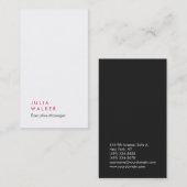 Carte De Visite Élégant professionnel moderne gris clair (Devant / Derrière)