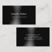 Carte De Visite Élégant professionnel moderne gris noir élégant (Devant / Derrière)