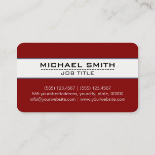 Carte De Visite Élégant professionnel moderne minimaliste de mar
