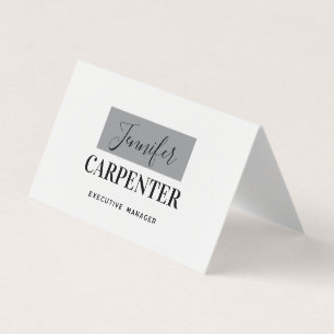 Carte De Visite Élégant professionnel moderne minimaliste soie uni