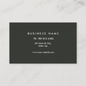 Carte De Visite Élégant professionnel moderne Monogramme bleu & bl (Dos)