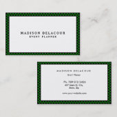 Carte De Visite Élégant professionnel moderne Monogramme Bordure v (Devant / Derrière)