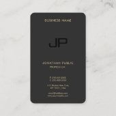 Carte De Visite Élégant professionnel moderne Monogramme initial L (Dos)