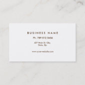 Carte De Visite Élégant professionnel moderne Monogramme Or & blan (Dos)