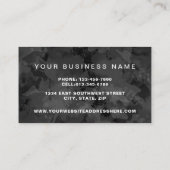 Carte De Visite Elégant professionnel moderne Noir Aquarelle (Dos)