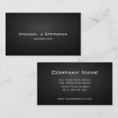 Carte De Visite Élégant professionnel moderne Noir simple (Devant / Derrière)
