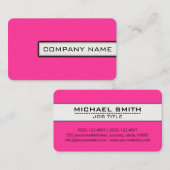 Carte De Visite Élégant professionnel moderne rose chaud minimalis (Devant / Derrière)