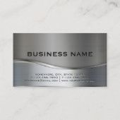 Carte De Visite Élégant professionnel moderne Silver & Or Metal (Dos)