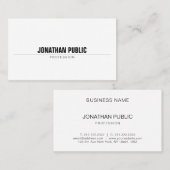Carte De Visite Élégant Professionnel Moderne Simple Chic Plain (Devant / Derrière)