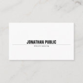 Carte De Visite Élégant Professionnel Moderne Simple Chic Plain (Devant)