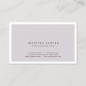 Carte De Visite Élégant professionnel, moderne, simple et chic (Dos)