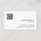 Carte De Visite Élégant professionnel moderne simple QR Code Matte (Devant)