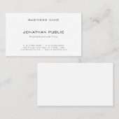 Carte De Visite Élégant Professionnel Moderne Simple Unique Plain (Devant / Derrière)